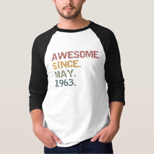 Geweldige sinds mei 1963 t-shirt