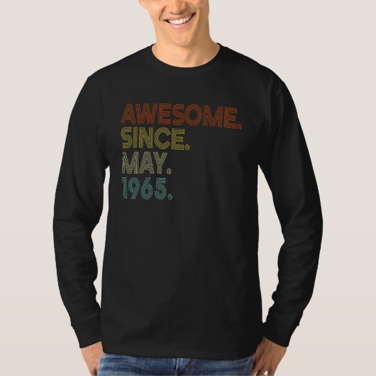 Geweldige sinds mei 1965  57e verjaardag t-shirt (Voorkant)