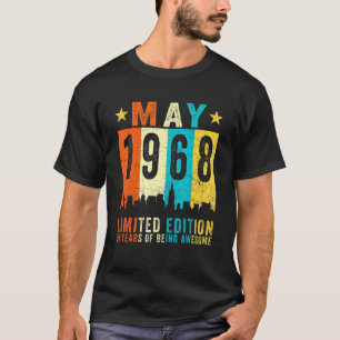 Geweldige sinds mei 1968 54e verjaardag Vintage Re T-shirt