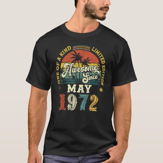Geweldige sinds mei 1972  50e verjaardag 1 t-shirt (Voorkant)