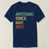 Geweldige sinds mei 1972 50e verjaardag 50 jaar ou t-shirt (Design voorkant)