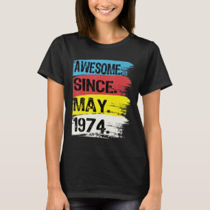 Geweldige sinds mei 1974 Gemini Man Taurus Girl 48 T-shirt