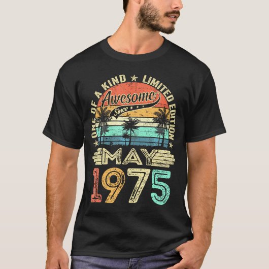 Geweldige sinds mei 1975 49e verjaardag vrouwen t-shirt (Voorkant)
