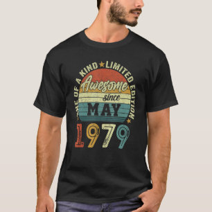 Geweldige sinds mei 1979 43 jaar 43e verjaardag t-shirt