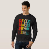 Geweldige sinds mei 1982 40e verjaardag retro trui (Voorkant volledig)
