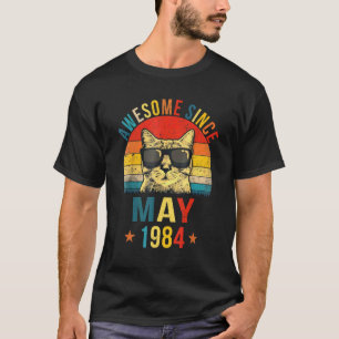 Geweldige sinds mei 1984 38e geboortedag t-shirt