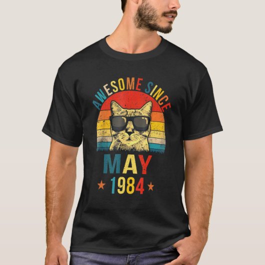 Geweldige sinds mei 1984 38e geboortedag t-shirt (Voorkant)