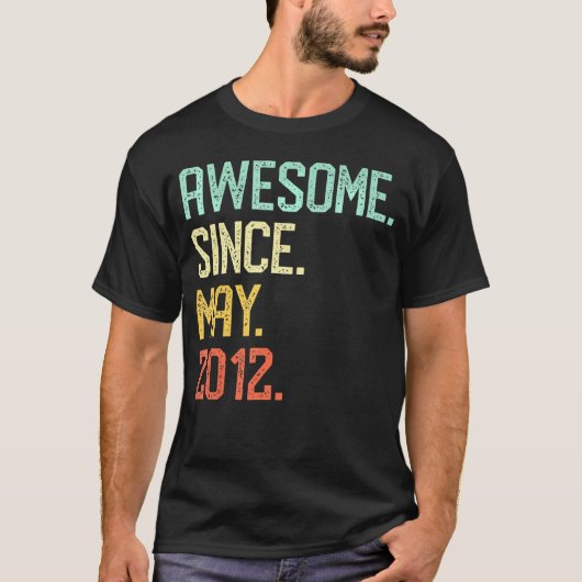 Geweldige sinds mei 2012 8e verjaardag t-shirt (Voorkant)