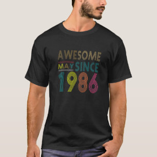 Geweldige sinds mei geboren in 1986 Vintage 36e ge T-shirt