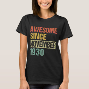 Geweldige sinds november 1931 90e verjaardag 90 ja t-shirt