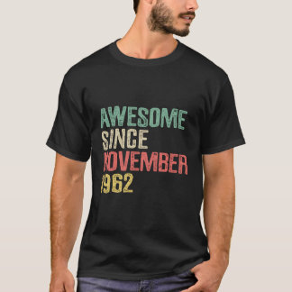 Geweldige sinds november 1962 57 jaar oud 57e gebo t-shirt