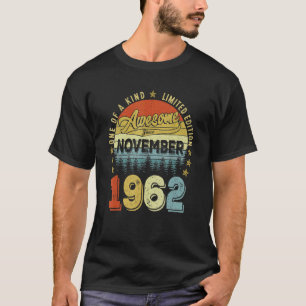 Geweldige sinds november 1962, 60 jaar oud en 60 j t-shirt
