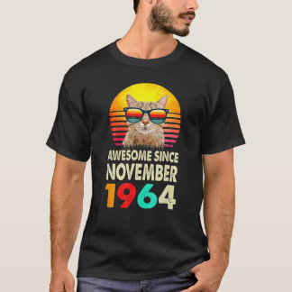 Geweldige sinds november 1964 58h geboortedag kat t-shirt