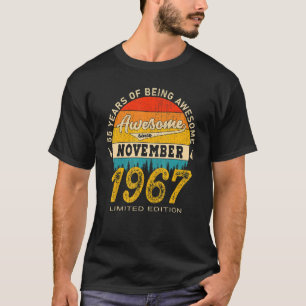 Geweldige sinds november 1967 55 jaar oud en 55 ja t-shirt