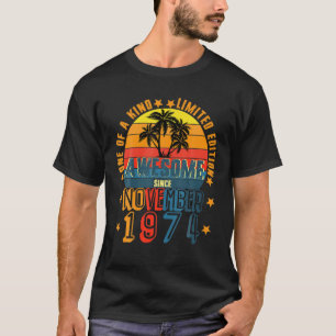 Geweldige sinds november 1974 Vintage 47e verjaard T-shirt