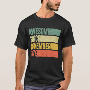Geweldige sinds november 1979 43 jaar oude geschen t-shirt