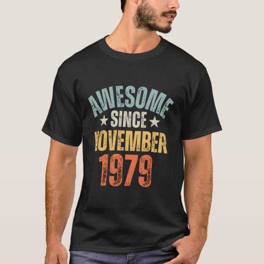 Geweldige sinds november 1979 45 45th t-shirt (Voorkant)