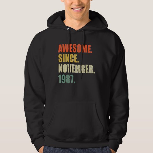 Geweldige sinds november 1987 35 jaar hoodie (Voorkant)