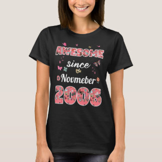 Geweldige sinds november 2006 bloemen 2006 novembe t-shirt