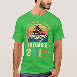 Geweldige sinds november 2010 12e verjaardag t-shirt