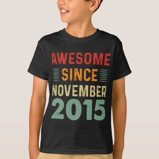 Geweldige sinds november 2015  verjaardag t-shirt (Voorkant)