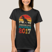 Geweldige sinds november 2017 5th Birthday Boy Din T-shirt (Voorkant)