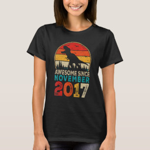 Geweldige sinds november 2017 5th Birthday Boy Din T-shirt