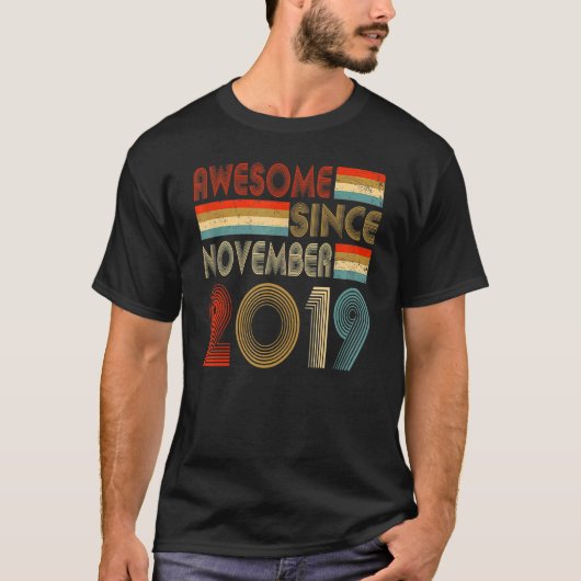 Geweldige sinds november 2019 3e verjaardag 3 jaar t-shirt (Voorkant)