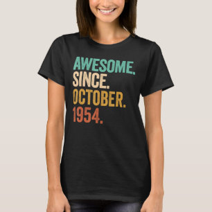 Geweldige sinds oktober 1954 68 jaar oude 68e gebo t-shirt
