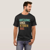 Geweldige sinds oktober 1960 62 jaar oud en 62 jaa t-shirt (Voorkant volledig)
