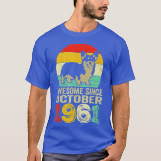 Geweldige sinds oktober 1961 61e verjaardag Gifts T-shirt