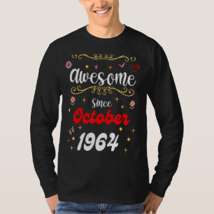 Geweldige sinds oktober 1964 Verjaardagsbloemen & T-shirt