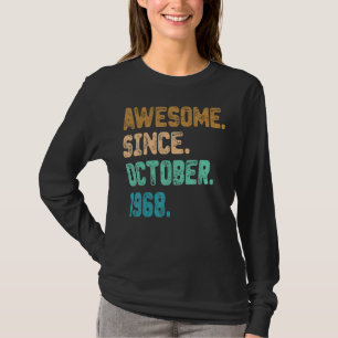 Geweldige sinds oktober 1968 54e verjaardag t-shirt