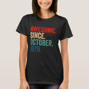 Geweldige sinds oktober 1979 43 jaar oud 43e geboo t-shirt