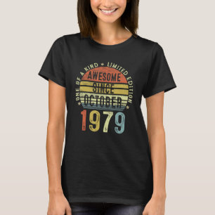 Geweldige sinds oktober 1979 43 jaar oude 43e gebo t-shirt
