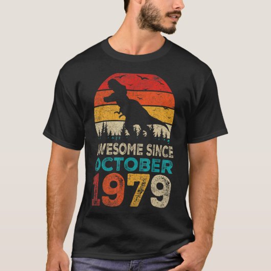 Geweldige sinds oktober 1979 43e verjaardag Boy Di T-shirt (Voorkant)