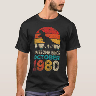 Geweldige sinds oktober 1980 42e verjaardag Boy Di T-shirt