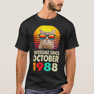 Geweldige sinds oktober 1988 34e verjaardag Gift C T-shirt