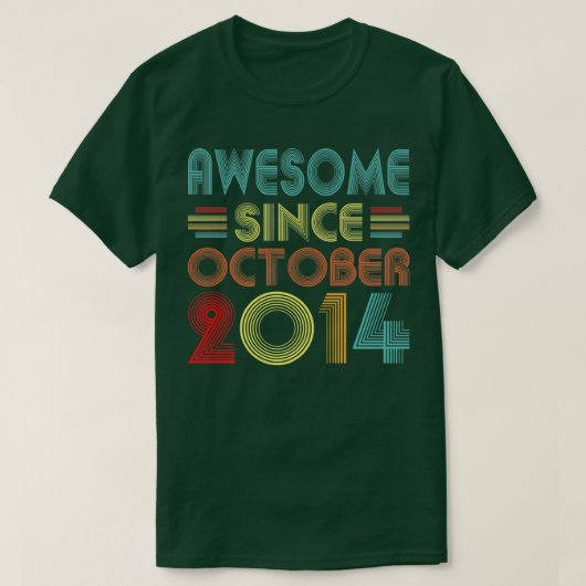 Geweldige sinds oktober 2014 8 jaar oud  achtste j t-shirt (Design voorkant)