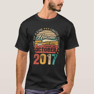 Geweldige sinds oktober 2017 5 jaar oud 5th Birthd T-shirt