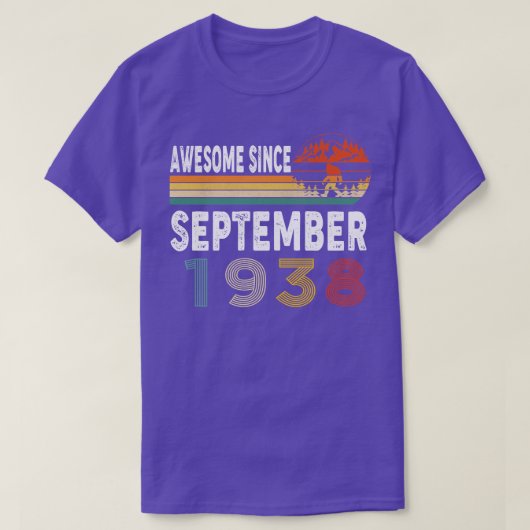 Geweldige sinds september 1938 t-shirt (Design voorkant)
