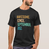 Geweldige sinds september 1952  70e verjaardag t-shirt (Voorkant)