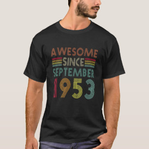 Geweldige sinds september 1953 69e verjaardag 69 j t-shirt