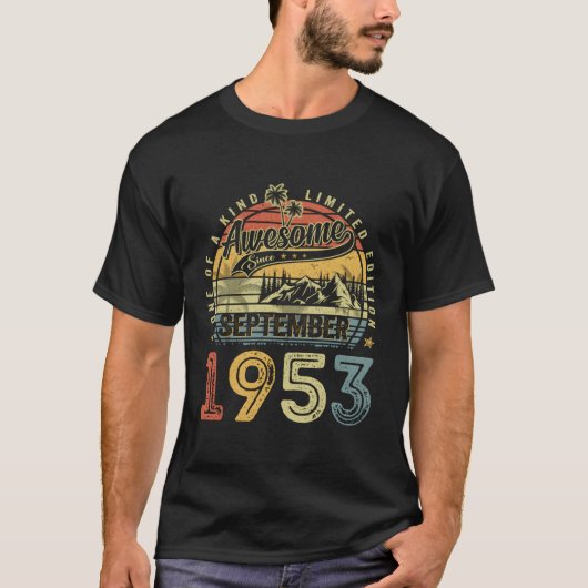 Geweldige sinds september 1953 70th t-shirt (Voorkant)