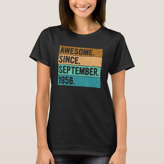 Geweldige sinds september 1956 66 jaar oud 66e str t-shirt (Voorkant)