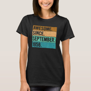 Geweldige sinds september 1956 66 jaar oud 66e str t-shirt
