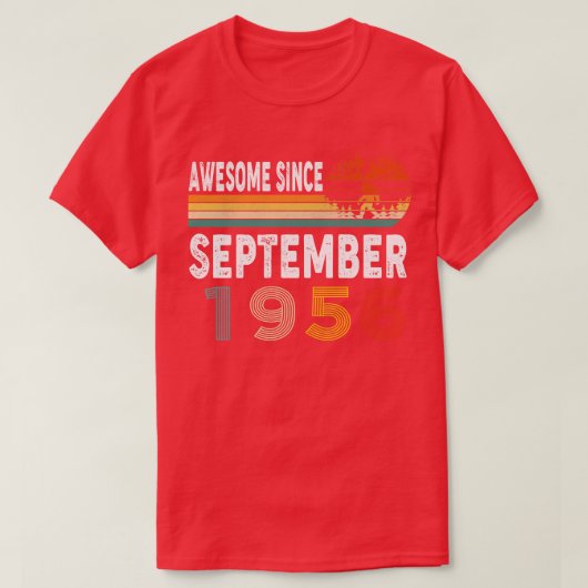 Geweldige sinds september 1956 t-shirt (Design voorkant)