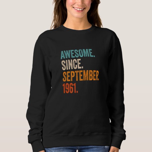 Geweldige sinds september 1961 62e verjaardag trui (Voorkant)