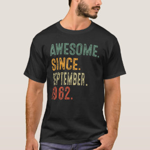Geweldige sinds september 1962 61e Verjaardag 61 J T-shirt