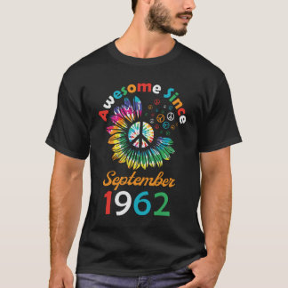 Geweldige sinds september 1962 Funny Birthday Geze T-shirt